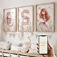 3pcs Personalized Name Custom Cartoon Animals Elephant Lion Wall Art Print Picture Living Room Kids Girl Room Home Decor Gift