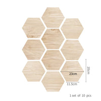 Walnut wood grain hexagonal wall sticker living room balcony waterproof and anti-skid self-adhesive floor sticker