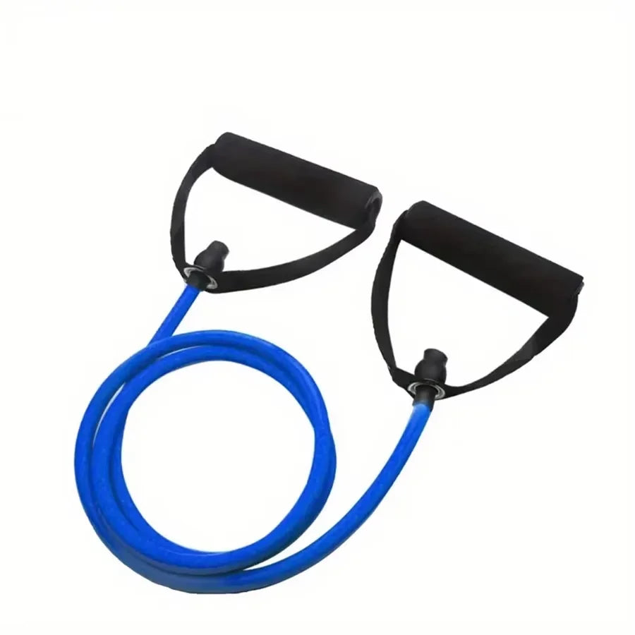 1pc 4-Level Resistance Bands with Handles for Home Workouts, Strength Training, Yoga & Pilates